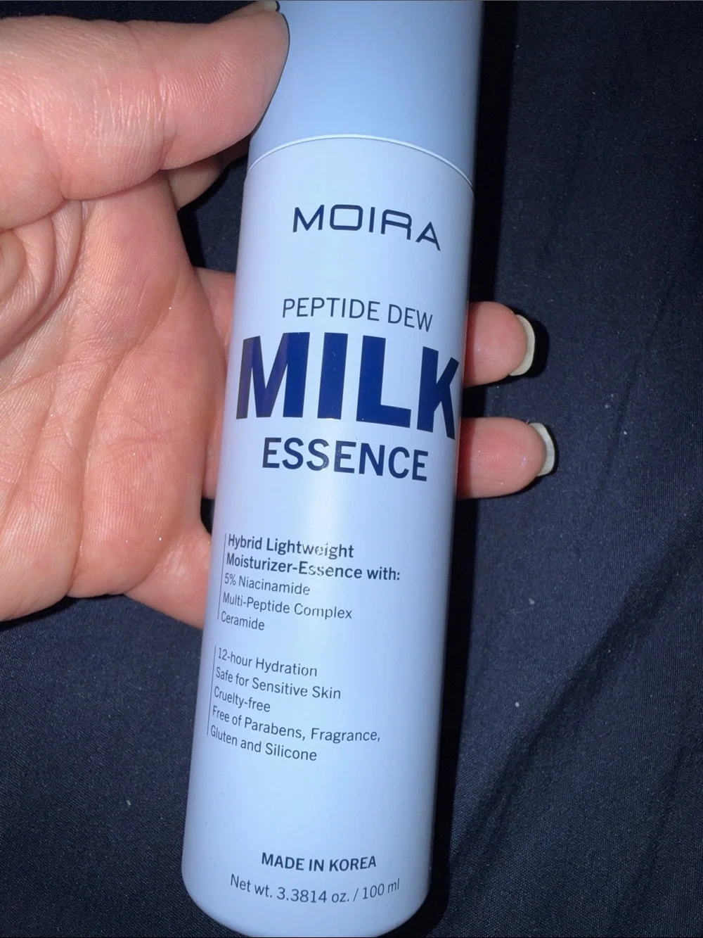 Moira Peptide Dew Milk Essence - Light Blue Hydrating Moisturizer